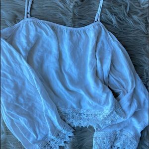 White Off the Shoulder Blouse Divided Brand Target